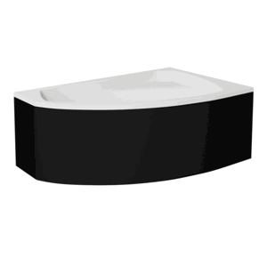 Besco Krycí panel k asymetrické vaně Rima Black P 130x85 (140x90, 150x95x, 160x100, 170x110), černý Barva: Černá mat, Rozměry: 160x100x55 cm, UNIVERZÁLNÍ, Varianta: Rima Black P 160 P/L, OAR-160-NSC