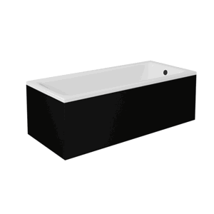 Besco Krycí panel k obdélníkové vaně Talia Black P 100x70 (110,120,130,140,150x70, 160,170x75), černý Barva: Černá mat, Rozměry: 110x70x52 cm, Varianta: Talia Black P 110, #OAT-110-PKC