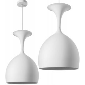 Toolight Kovová závěsná stropní lampa a stínidlo Calyx White