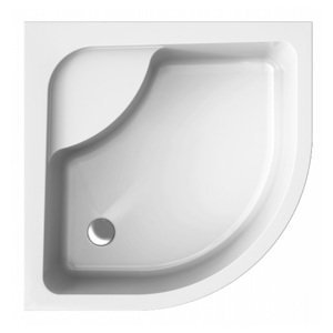 Polimat Čtvrtkruhová akrylátová sprchová vanička Pako 3 80x80 (90x90) Barva: Bílá, Rozměry: 80x80 cm, R 55 cm, Varianta: Pako 3 80x80x24 - 00086