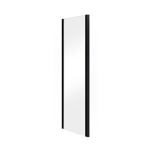 Besco Pevná  boční stěna DUO SLIDE BLACK 80x195 (90x195) Varianta: šířka: 80 cm, orientace: Univerzální, kód produktu: DUO SLIDE BLACK 80 T, PDSB-80, profily: černá, výplň: transparent