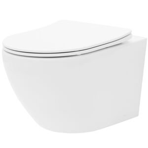 Závěsná WC mísa se SoftClose sedátkem REA CARLO MINI FLAT, bílá