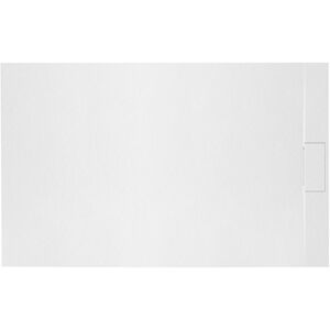 Obdélníková sprchová vanička z SMC kompozitu REA BAZALT 80x100 cm, bílá