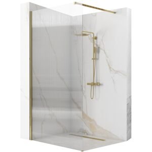 Bezrámová sprchová zástěna REA AERO INTIMO 120 cm, zlatá kartáčovaná