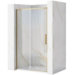Jednokřídlé posuvné sprchové dveře REA RAPID SLIDE pro instalaci do niky 120 cm, zlaté kartáčované