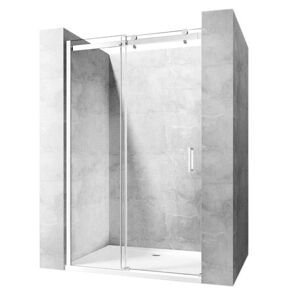 Jednokřídlé posuvné sprchové dveře REA NIXON-2 PRAVÉ pro instalaci do niky 110 cm, chrom