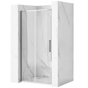 Jednokřídlé posuvné sprchové dveře REA RAPID SLIDE pro instalaci do niky 110 cm, chrom