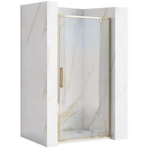 Jednokřídlé sprchové dveře REA RAPID SWING pro instalaci do niky 100 cm, zlaté
