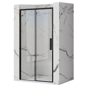 Jednokřídlé posuvné sprchové dveře REA RAPID SLIDE pro instalaci do niky 100 cm, černé