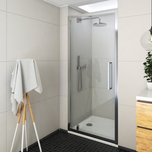 Roth Jednokřídlé sprchové dveře ECDO1N pro instalaci do niky Varianta: šířka: 80 cm, orientace: Univerzální, kód produktu: ECDO1N 800 - 562-8000000-05-02, profily: černá (elox), výplň: transparent