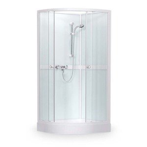 Roth Čtvrtkruhový sprchový box SIMPLE Varianta: rozměry: 90x90 cm, kód produktu: SIMPLE 900 - 4000249, profily: bílá, výplň: transparent