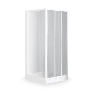 Roth Posuvné sprchové dveře LD3 pro instalaci do niky, nebo v kombinaci s boční stěnou LSB Varianta: sprchový kout, šířka dveří: 90 cm, šířka pevné stěny: 75 cm, kód produktu: LD3/900_LSB/750_bi_gr, profily: bílá, výplň: Sklo - vzor Grape