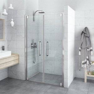 Roth Dvoukřídlé sprchové dveře HI 2B2 pro instalaci do niky Varianta: šířka: 80 cm, kód produktu: HI 2B2 800 - HI 2B2 08020 VPE, profily: brillant, výplň: transparent