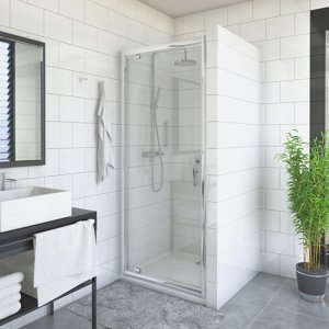 Roth Jednokřídlé sprchové dveře PXDO1N pro instalaci do niky Varianta: šířka: 90 cm, orientace: Univerzální, kód produktu: PXDO1N/900 - 525-9000000-00-15, profily: brillant, výplň: Satinato