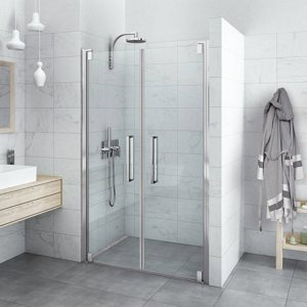 Roth Dvoukřídlé sprchové dveře HI 2B2 pro instalaci do niky Varianta: šířka: 120 cm, kód produktu: HI 2B2 1200 - HI 2B2 12020 VPE, profily: brillant, výplň: transparent