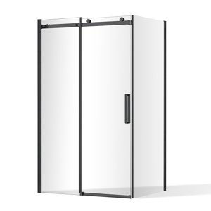 Roltechnik Outlet Posuvné sprchové dveře OBZD2 a pevná stěna OBZB Varianta: šířka dveří: 120 cm, šířka pevné stěny: 90 cm, kód produktu: OBZD2-120_OBZB-90_LH, profily: brillant, výplň: transparent