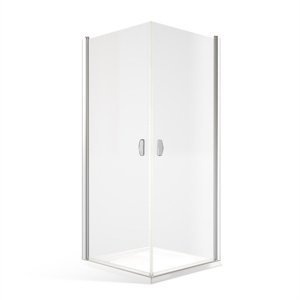 Roltechnik Outlet Bezbariérový sprchový kout DCO1+DCO1 - 2x otevírací dveře Varianta: šířka levé části: 100 cm, šířka pravé části: 80 cm, kód produktu: DCO1-L100-P80, profily: brillant, výplň: transparent