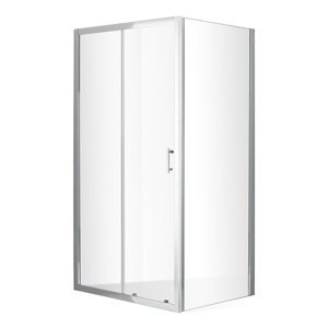 Roltechnik Outlet Posuvné sprchové dveře OBD2 s pevnou stěnou OBB Varianta: šířka dveří: 140 cm, šířka pevné stěny: 80 cm, kód produktu: OBD2-140_OBB-80, profily: brillant, výplň: transparent