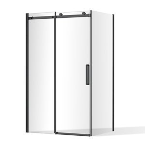 Roltechnik Outlet Posuvné sprchové dveře OBZD2 a pevná stěna OBZB Varianta: šířka dveří: 120 cm, šířka pevné stěny: 80 cm, kód produktu: OBZD2-120_OBZB-80_LH, profily: brillant, výplň: transparent