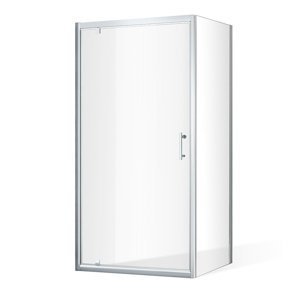 Roltechnik Outlet Otevírací jednokřídlé sprchové dveře OBDO1 s pevnou stěnou OBB Varianta: šířka dveří: 90 cm, šířka pevné stěny: 80 cm, kód produktu: OBDO1-90_OBB-80, profily: brillant, výplň: transparent