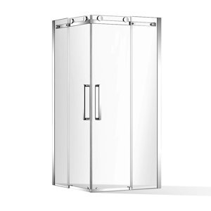 Roltechnik Outlet Čtvercový sprchový kout OBZS2 s posuvnými dveřmi Varianta: rozměry: 100x100 cm, kód produktu: OBZS2_100x100 - 4000799, profily: brillant, výplň: transparent