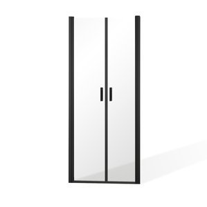 Roltechnik Outlet Dvoukřídlé sprchové dveře BADEN BLACK II pro instalaci do niky Varianta: šířka: 100 cm, orientace: Univerzální, kód produktu: BADEN BLACK II 100 - 4000862, profily: černá (elox), výplň: transparent