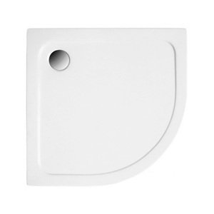 Polimat Čtvrtkruhová akrylátová sprchová vanička Standard 80x80 (90x90) Barva: Bílá, Rozměry: 90x90 cm, R 55 cm, Varianta: Standard 90x90x2x5,5 - 00781
