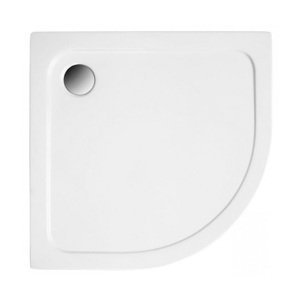 Polimat Čtvrtkruhová krylátová sprchová vanička Standard 2 80x80 (90x90) Barva: Bílá, Rozměry: 80x80 cm, Varianta: Standard 2 80x80x2 - 00787
