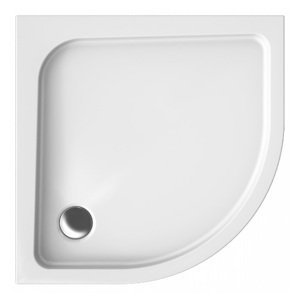 Polimat Kompaktní čtvrtkruhová akrylátová sprchová vanička Standard 1 80x80 (90x90) Barva: Bílá, Rozměry: 80x80 cm, R 55 cm, Varianta: Standard 1 80x80x2x13 - 00804