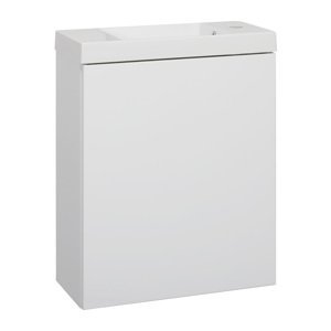 BPS-koupelny Koupelnová skříňka s keramickým umyvadlem Swing W 50/22, bílá