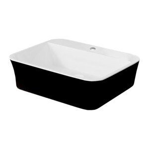 Besco Deskové umyvadlo z litého mramoru Assos S-Line BW UM D-OPB 51x41x15 cm, s otvorem pro baterii