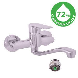 Slezák - RAV Spořící vodovodní baterie dřezová/umyvadlová VLTAVA ECO VTE401.5/26 Barva: Chrom, kód produktu: VTE401.0/26, Rozteč připojení (mm): 100