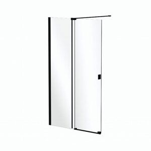 Besco Sprchový kout Walk-In VAYO BLACK 90 (100, 110, 120, 130, 140), výška 200 cm Varianta: šířka: 140 cm, orientace: Univerzální, kód produktu: VAYO BLACK 140200 T, VYB-140-200C, profily: černá, výplň: transparent