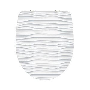 Eisl Sanitär WC prkénko Duroplast Soft Close White Wave High Gloss 82584