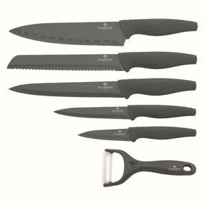 Sada nožů s nepřilnavým povrchem 6 ks Pastel Chef Line šedá BLAUMANN BL-5041