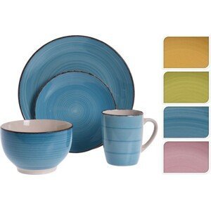 Jídelní sada talířů keramika 16 ks modrá EXCELLENT KO-Q88000060mo