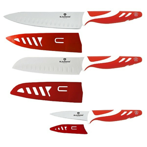 Sada nožů Blaumann s nepřilnavým povrchem 3 ks červená