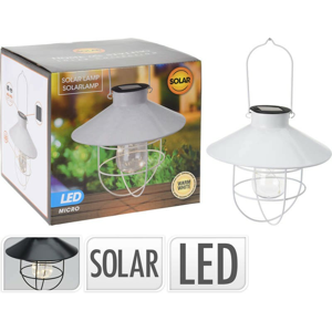 Lampa solární zahradní k zavěšení bílá