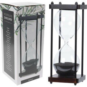 Přesýpací hodiny dekorativní dřevo / sklo 24,5 cm