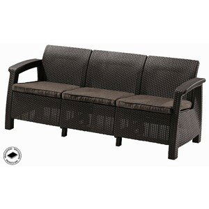 Keter Zahradní nábytek Keter Corfu love seat max třísedačková pohovka hnědá KT-610376