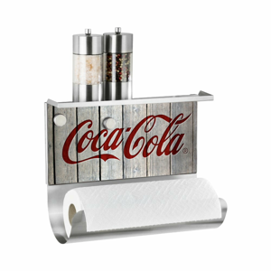 Magnetický držák na utěrku s poličkou Wenko Coca-Cola Wood