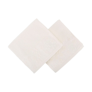 Sada 2 bílých ručníků z čisté bavlny Mariana, 50 x 90 cm