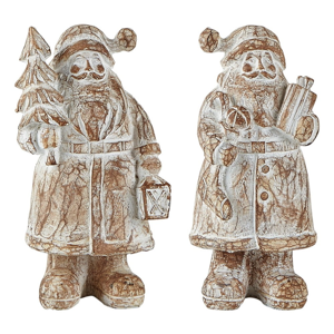 Sada 2 dekorativních Santa Clausů KJ Collection, výška 13,5 cm