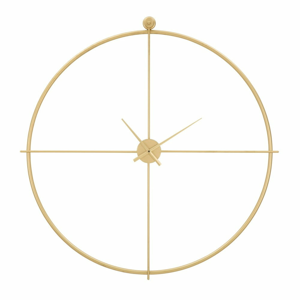 Nástěnné hodiny ve zlaté barvě Mauro Ferretti Devoria, ⌀ 100 cm