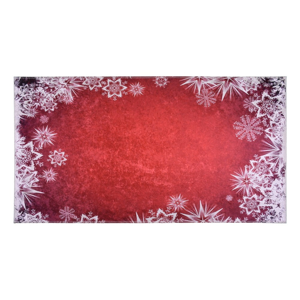 Červeno-bílý koberec Vitaus Snowflakes, 50 x 80 cm