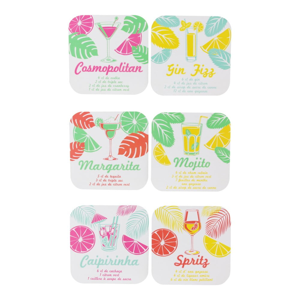 Sada 6 podtácků Le Studio Cocktails Coasters