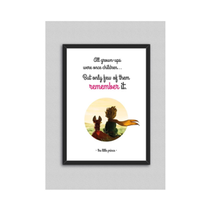 Obraz North Carolina Scandinavian Home Decors Little Prince Quote V5, 33 x 43 cm