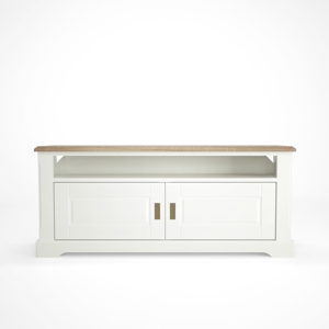 Bílý dřevěný TV stolek Artemob Campton