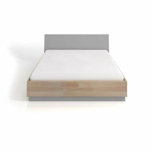 Dvoulůžková postel s úložným prostorem z bukového a borovicového dřeva SKANDICA Finn BC, 160 x 200 cm