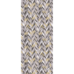 Žluto-šedý běhoun Floorita Leather, 60 x 115 cm